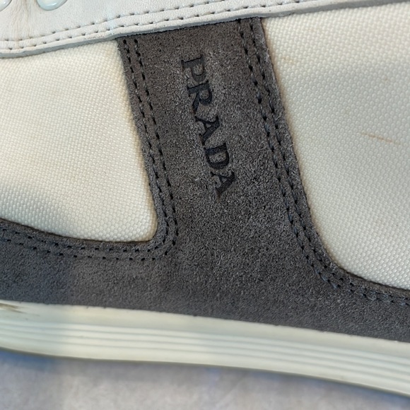 Prada white with grey trim Mens sneakers - Picture 9 of 9